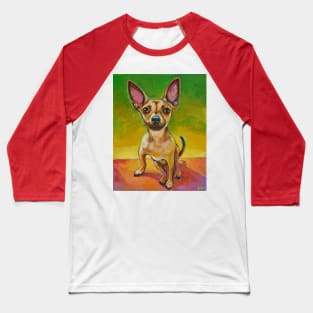 Ollie the Colorful Chihuahua Baseball T-Shirt